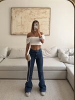 AMISU | Retro Chic Patch-Pocket Flare - Image 2