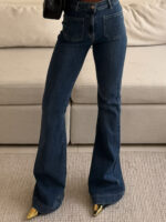 AMISU | Retro Chic Patch-Pocket Flare