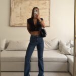 AMISU | Retro Chic Patch-Pocket Flare