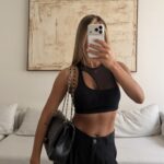 H&M | Mesh Panel Cut-Out Top