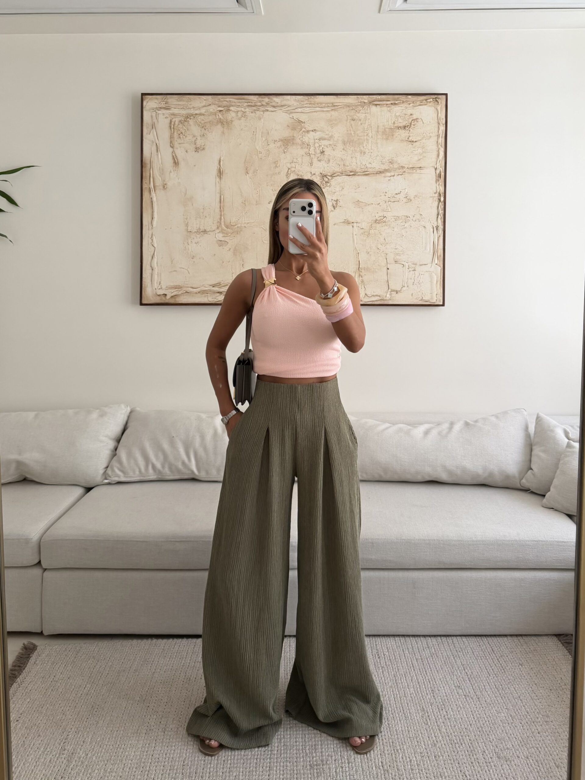 IMG_6091-compressed Zara | Sage Plissé Wide-Leg Trousers - Image 1
