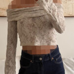 River Island | Lace Elegance Off-Shoulder Top