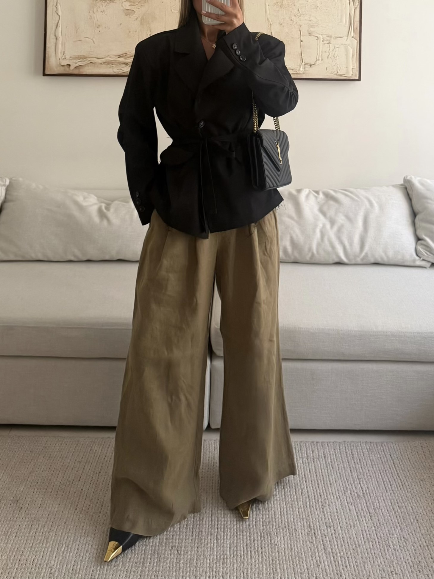 MESHKI (3) CATTLEYA Vintage Blazer | Soft Black - Image 1