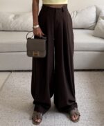 CATTLEYA Wide Leg Pants | Cocoa - Image 5