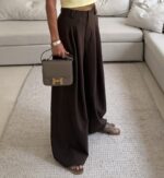 CATTLEYA Wide Leg Pants | Cocoa - Image 4