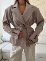 CATTLEYA Vintage Blazer | Stone Taupe - Image 3
