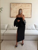 Velvet Night Dress-Breshka - Image 5