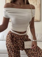 Sterdivarius-Off shoulder foldover Top - Image 2