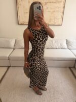 River Island-Savanna Muse Leopard Dress - Image 2