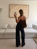 Black Cherry- Bershka Strapless Bodysuit - Image 4