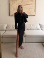 Velvet Night Dress-Breshka - Image 3