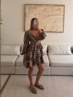 Savanna Muse - Leopard Ruffle Dress