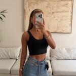 Sterdivarius-Ribbed Crop Top
