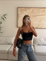 Sterdivarius-Crop Top- Black