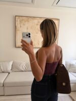 Black Cherry- Bershka Strapless Bodysuit - Image 3