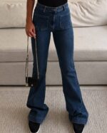 AMISU | Retro Chic Patch-Pocket Flare - Image 4