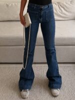 AMISU | Retro Chic Patch-Pocket Flare - Image 2