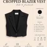 CATTLEYA Midnight Chic | Cropped Blazer Vest
