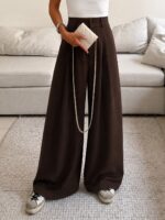 CATTLEYA Wide Leg Pants | Cocoa - Image 2