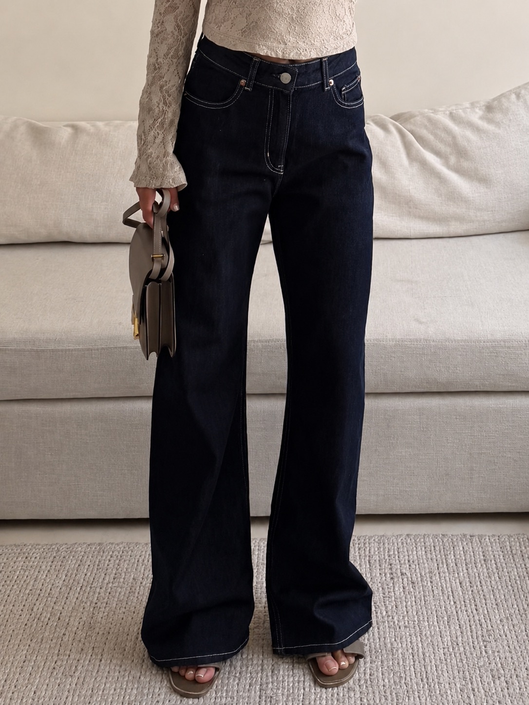 ظظ H&M | Wide Leg Dark Wash - Image 1