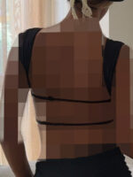 Pullandbear |Open Back Tank Top Black - Image 2