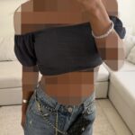 River Island-Off- Shoulder Smocked Crop