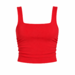 BERSHKA |Basic Red Chili Top