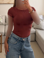 River Island |Slim fit tee | Rust
