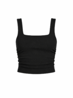 BERSHKA |Basic Jet Black Top