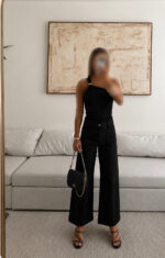 Mango |Jet Black Wide-Legs