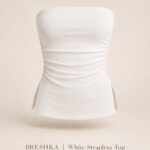 BRESHKA| White Strapless Top