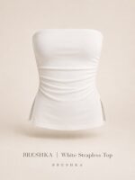 BRESHKA| White Strapless Top