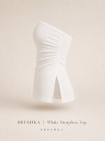 BRESHKA| White Strapless Top - Image 3