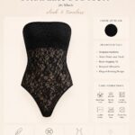 BERSHKA |Strapless Bodysuit Jet Black