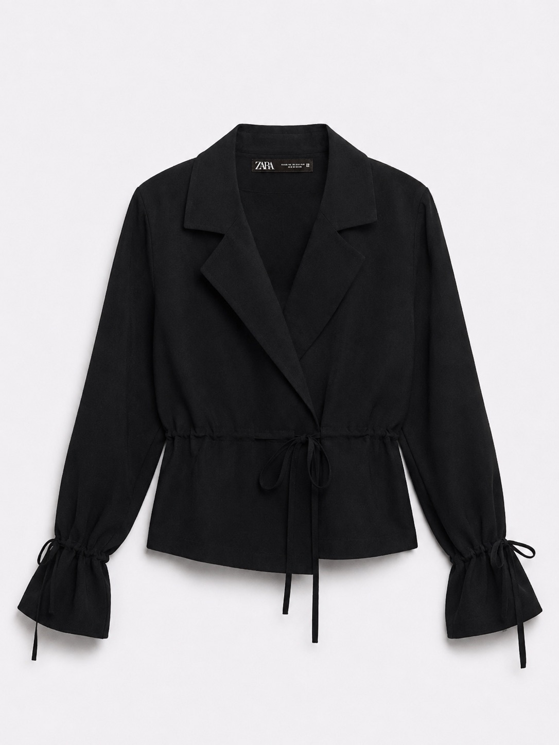 ChatGPT Image Jul 2, 2026 at 01_59_56 AM ZARA Soft Wrap Blazer | Soft Black Edition - Image 1