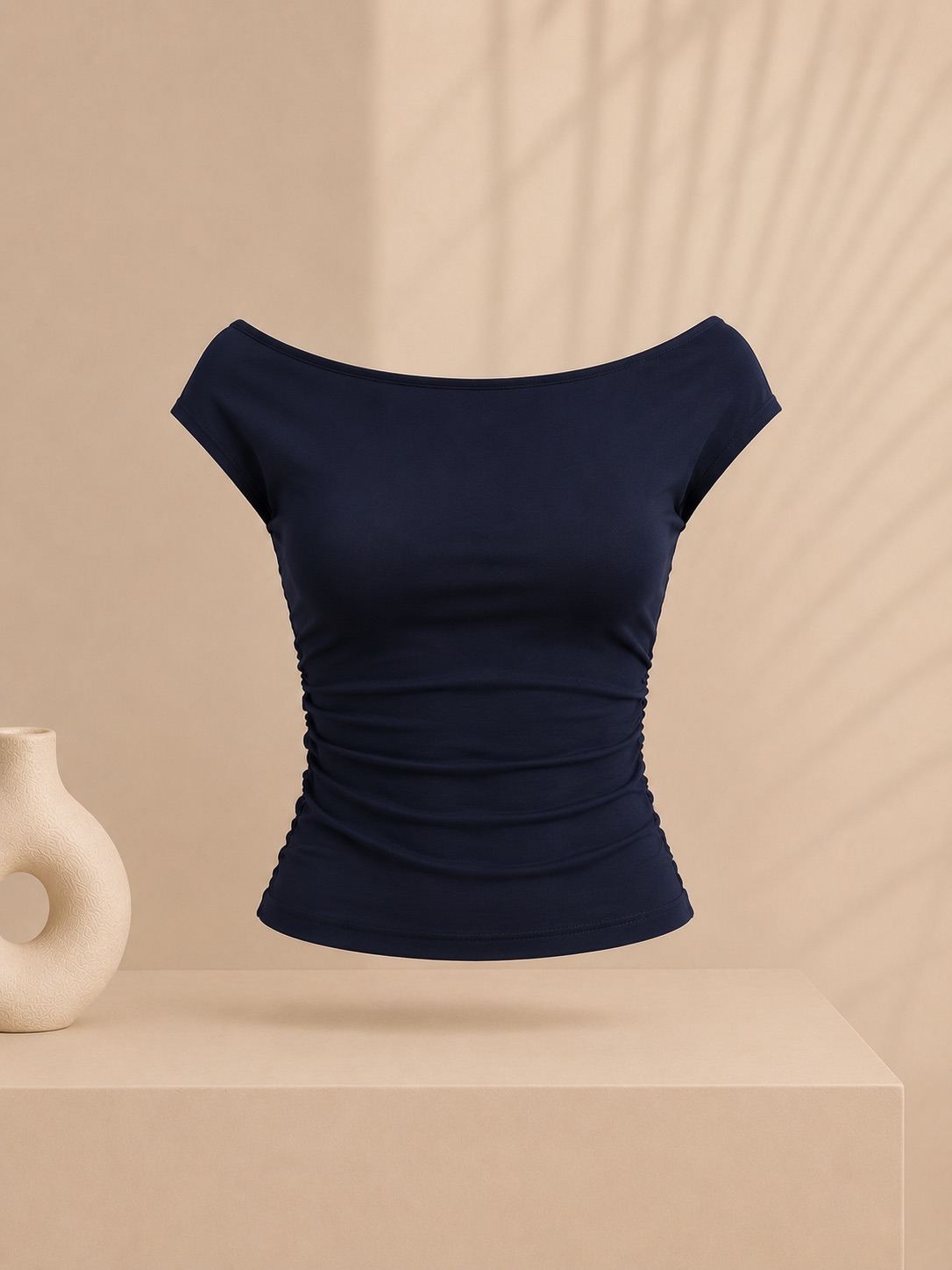ChatGPT Image Jul 2, 2026 at 08_32_57 PM Sterdivarius-Bardot Top| Navy Blue تاپ بکلس - Image 1