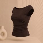 Sterdivarius-Bardot Top | Brown تاپ بک‌لس