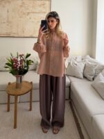 CATTLEYA | Peri Silk Pants — Mocha Edit