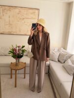 CATTLEYA | Peri Silk Pants — Sand Edit