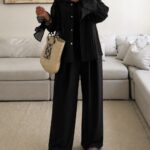 CATTLEYA | Peri Silk Pants — Black Edit