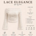 River Island | Lace Elegance Off-Shoulder Top (White Edition)