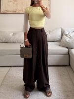 CATTLEYA Wide Leg Pants | Cocoa