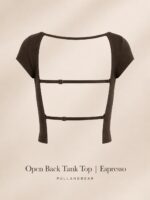 Pullandbear |Open Back Tank Top Espersso - Image 2