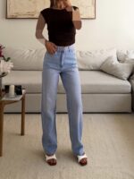 KIABI | High-Waist Straight-Leg Jeans