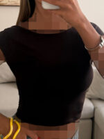 Sterdivarius-Bardot Top | Brown تاپ بک‌لس