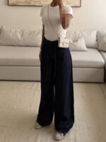 شلوار جین کاغذی منگو Mango| Paper Wide leg Jaen - Image 2