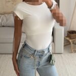 Sterdivarius-Bardot Top | Off-white