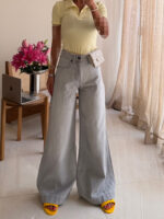 Stradivarius Super Wide Jeans | شلوار جین طوسی سوپر واید استرادیواریوس - Image 2