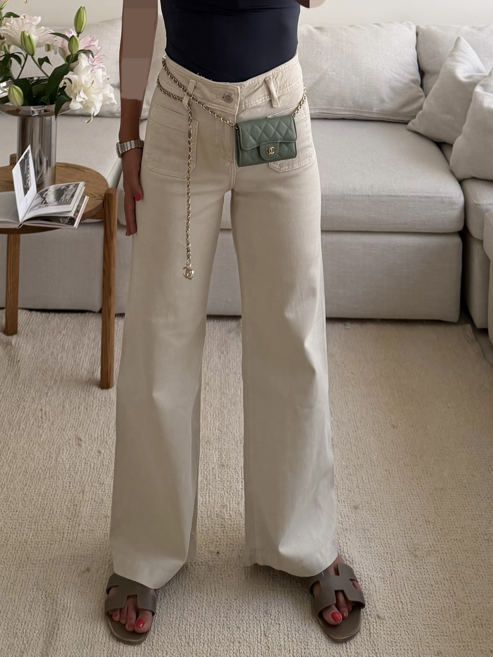 770A954F-C0DE-4EFD-8D79-4E3CF9499CF1 Mango | Waisted Seam Front Wide Leg Jean - Image 1