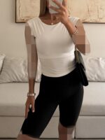 Sterdivarius-Bardot Top | Off-white